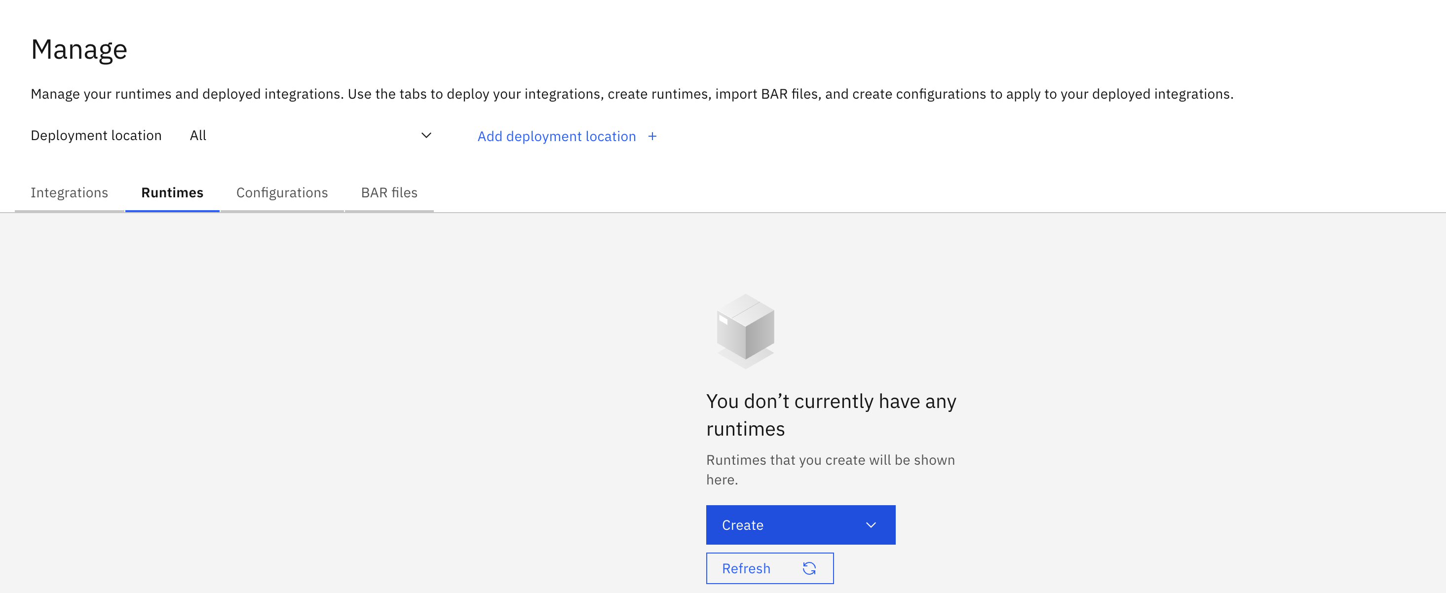 create new integration runtime